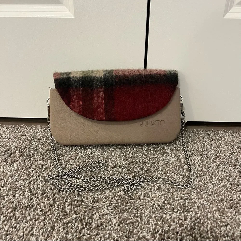 Beige and Plaid Women's Bag